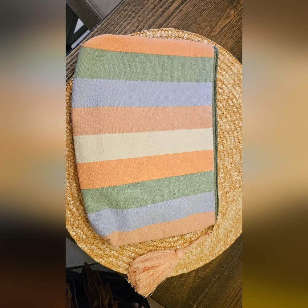Shiraleah stripped pastels pouch